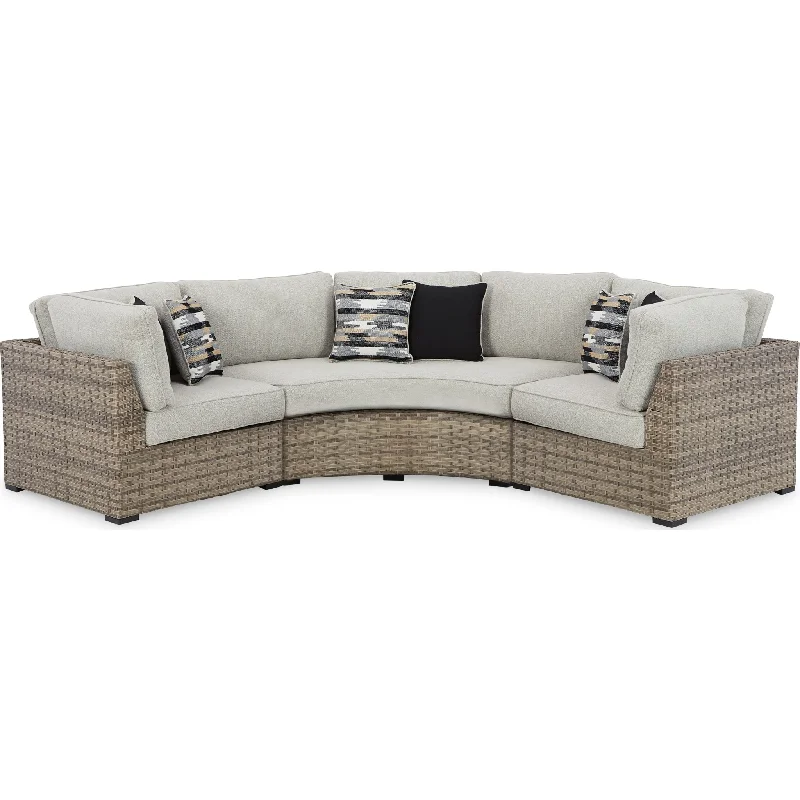 Calworth 3 Piece Outdoor Sectional - Beige