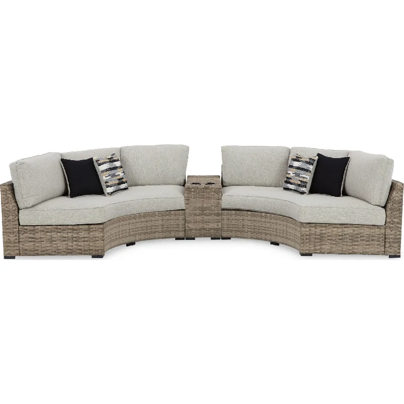 Calworth 3 Piece Outdoor Sectional - Beige