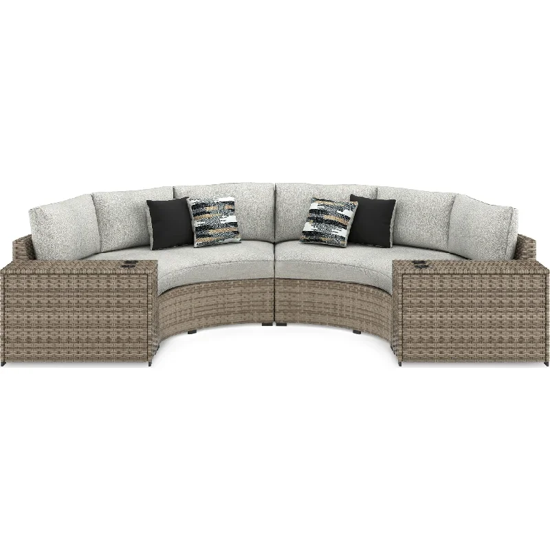 Calworth 4 Piece Outdoor Sectional - Beige