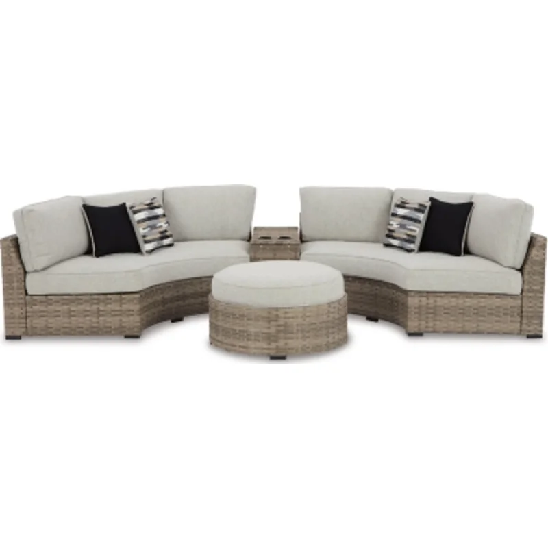 Calworth 4 Piece Outdoor Sectional - Beige