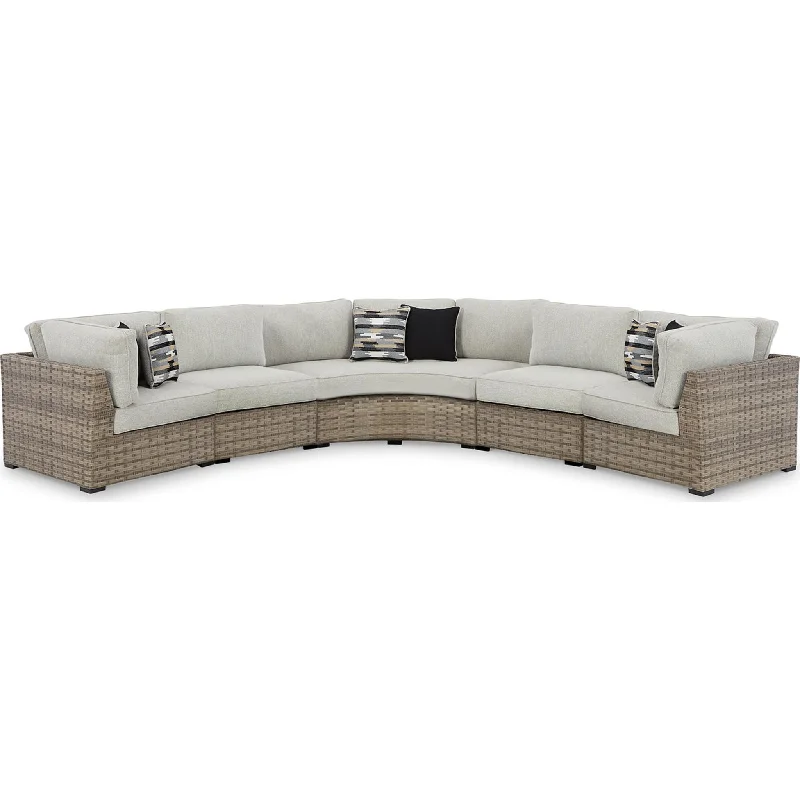 Calworth 5-Piece Outdoor Sectional - Beige