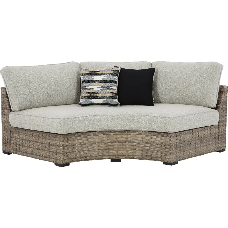 Calworth Outdoor Loveseat with Cushion - Beige