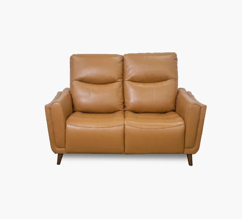 Ethan Caramel Leather Triple Power Loveseat