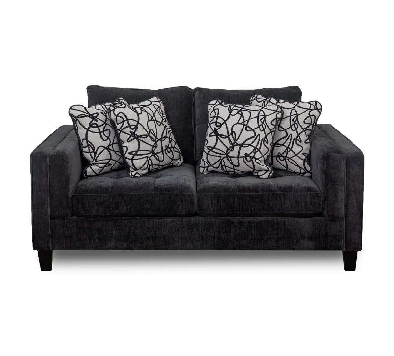 Fleming Black Loveseat