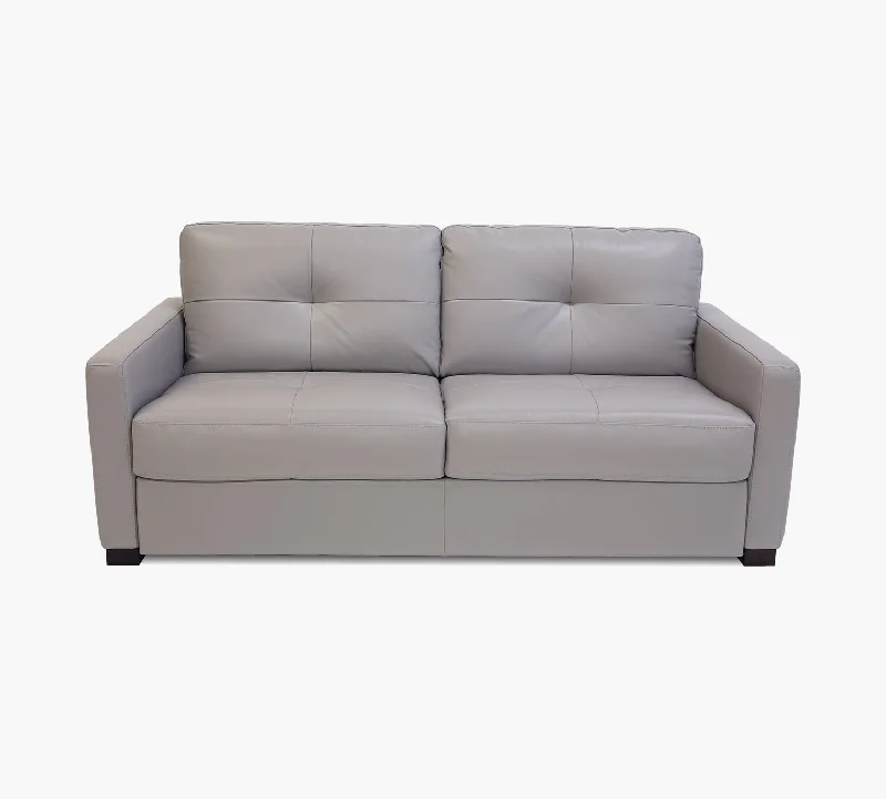 Italia Dove Leather Loveseat