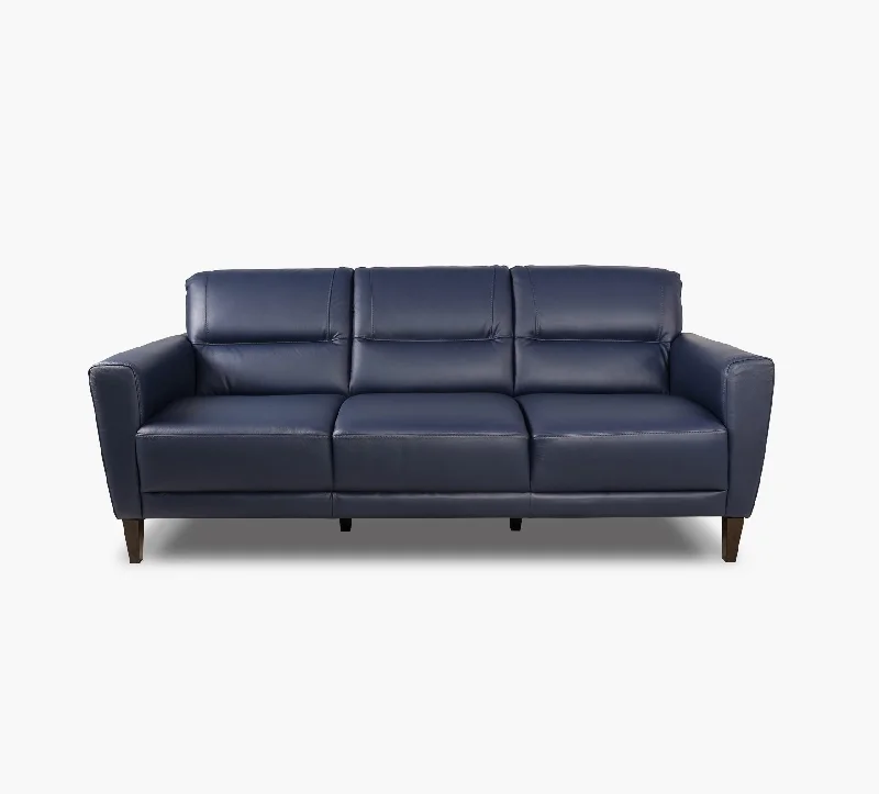 Jasper Blue Leather Sofa