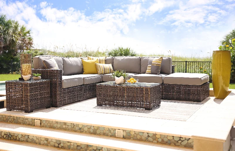 Kona Kai 6 Piece Outdoor Modular Sectional