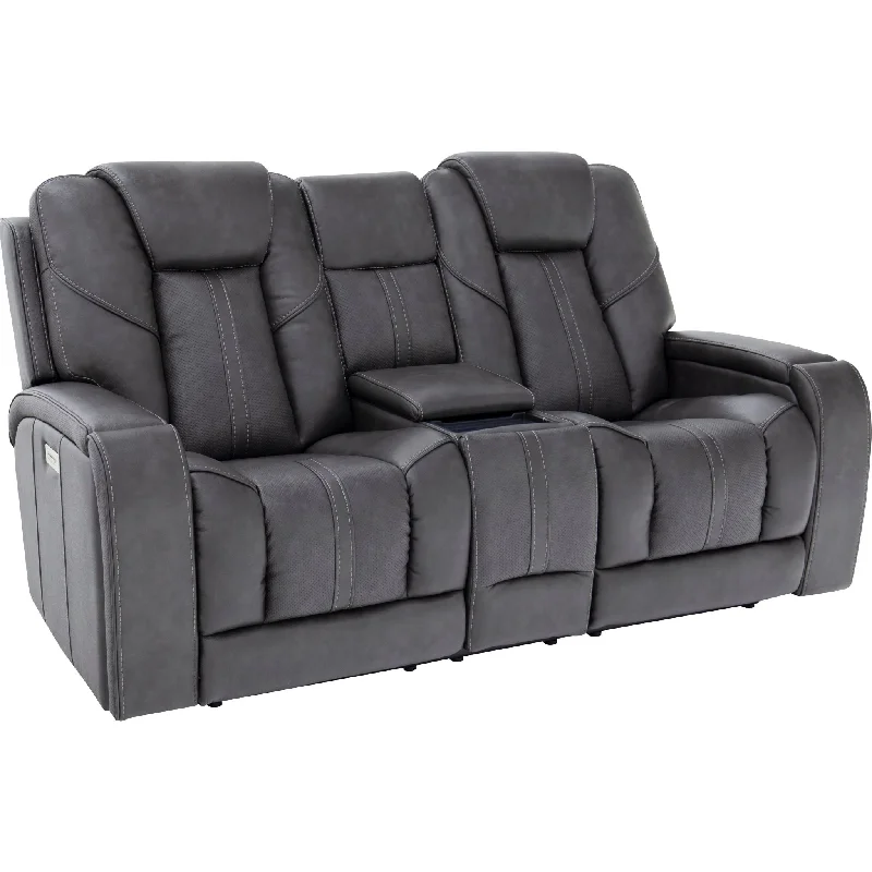 Trento Power Reclining Loveseat - Nick Grey