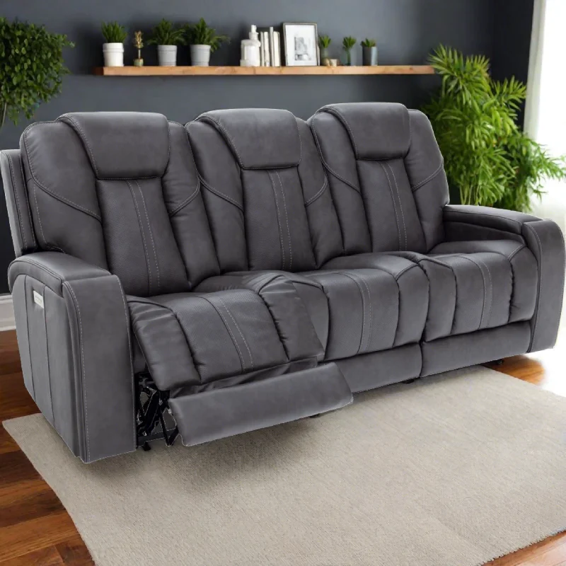 Trento Power Reclining Sofa - Nick Grey