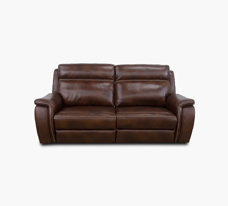 Tulare Leather Dual Power Reclining Sofa