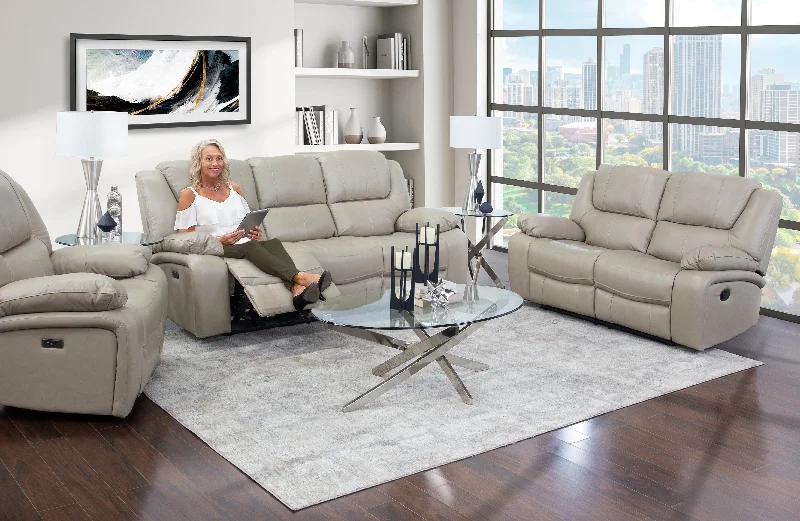 Wade 5PC Leather Power Reclining Living Room